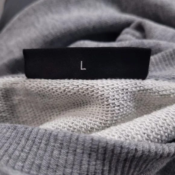 Karl Lagerfeld Big Logo Crew Neck Ribbed Sweatshirt Designer Preppy Large - Picture 5 of 9